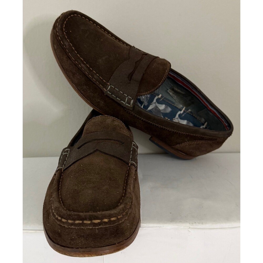 Ted Baker Xapon Men’s Brown Suede Slip-On Loafer Dress Shoe US 8 EU 41 UK 7